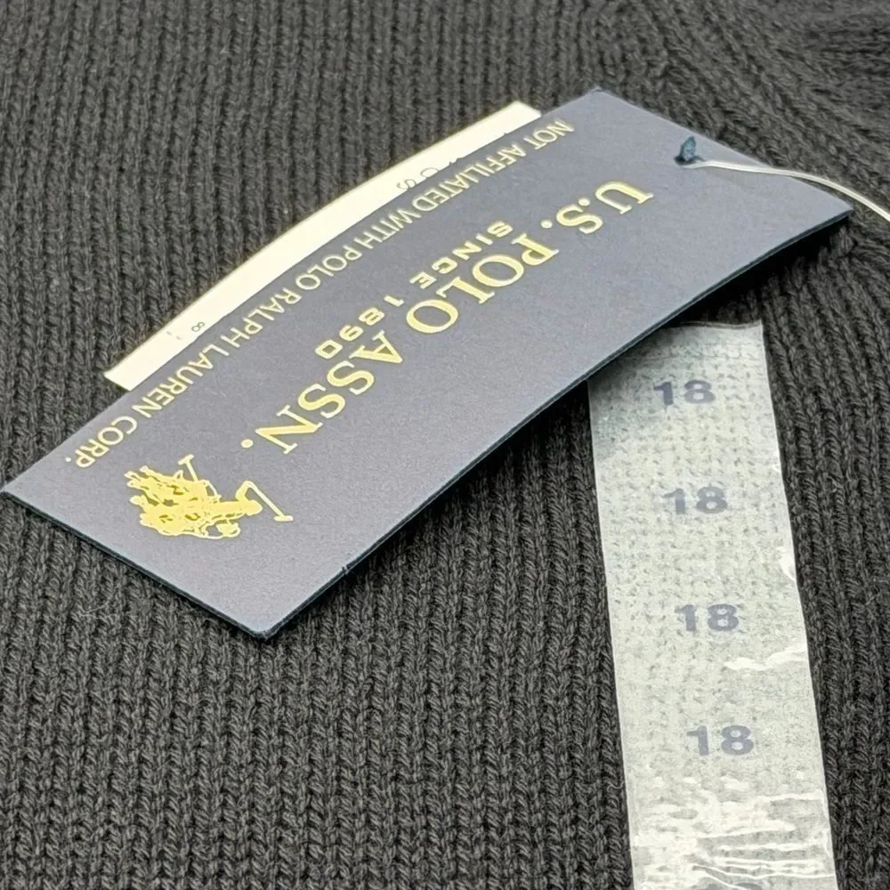 NWT US Polo Assn Quarter Zip Knit Sweater Size 18
